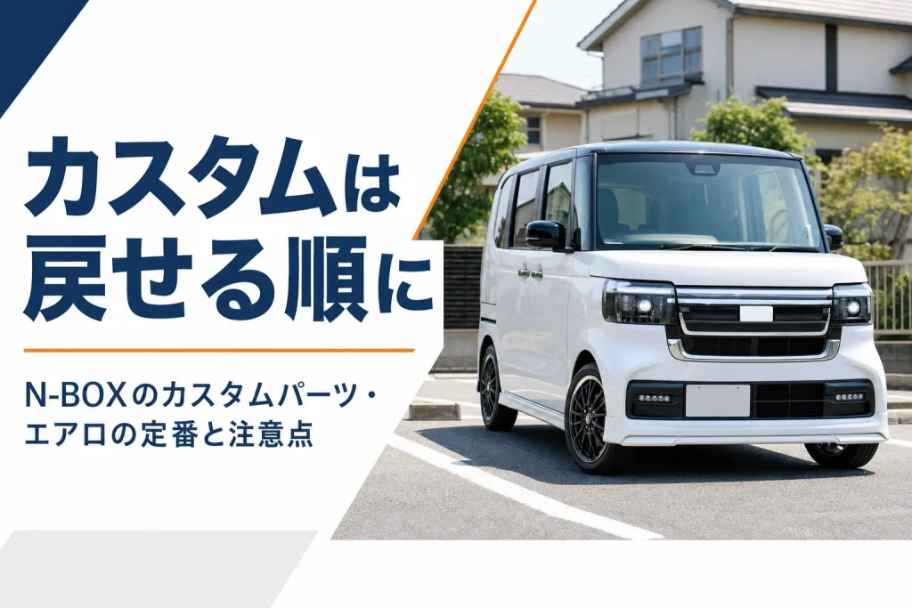 エアロを付けた白いN-BOXの外観イメージ