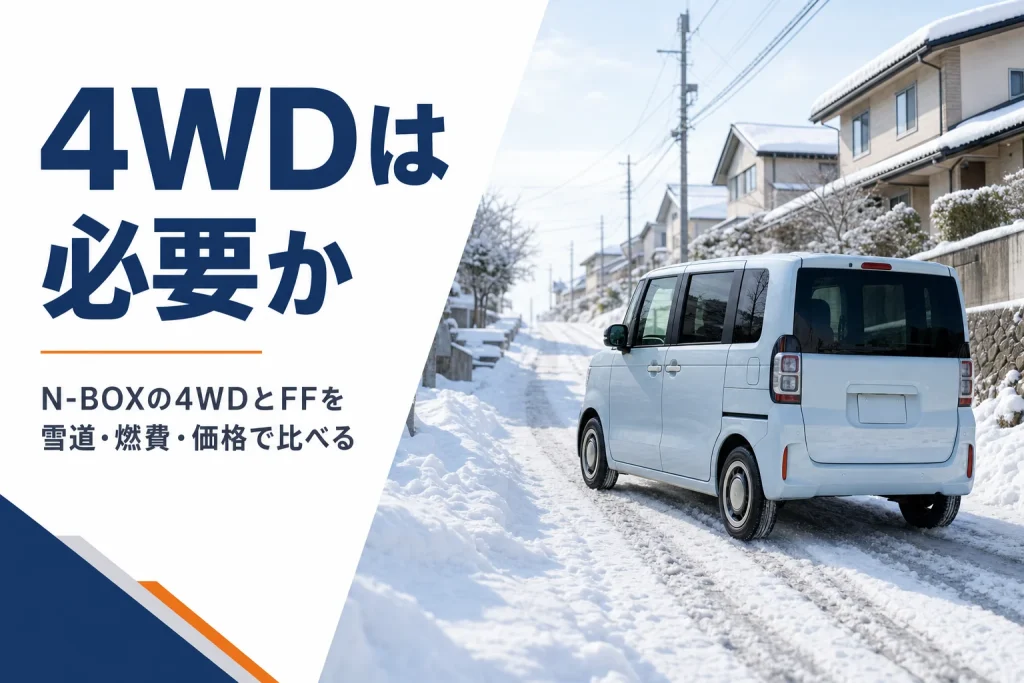 雪の坂道を登る軽ハイトワゴンのイメージ