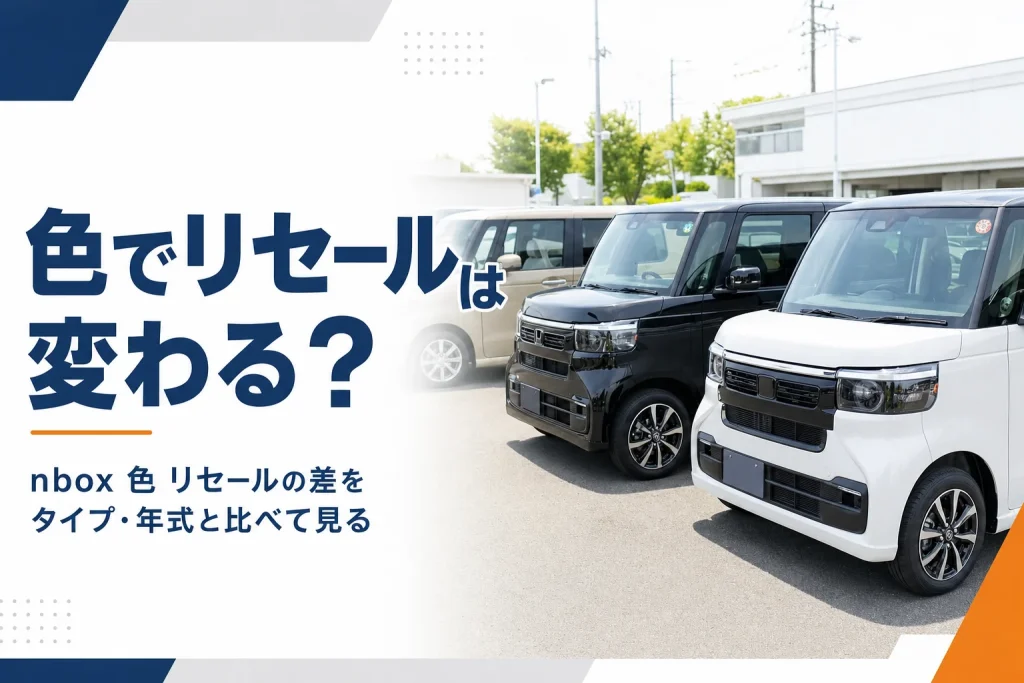色違いのN-BOXが並んだ中古車売り場のイメージ