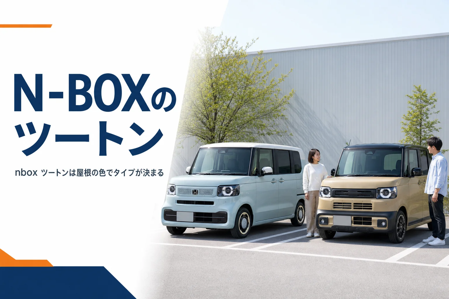 屋根とボディの色が違う2トーンのN-BOXのイメージ