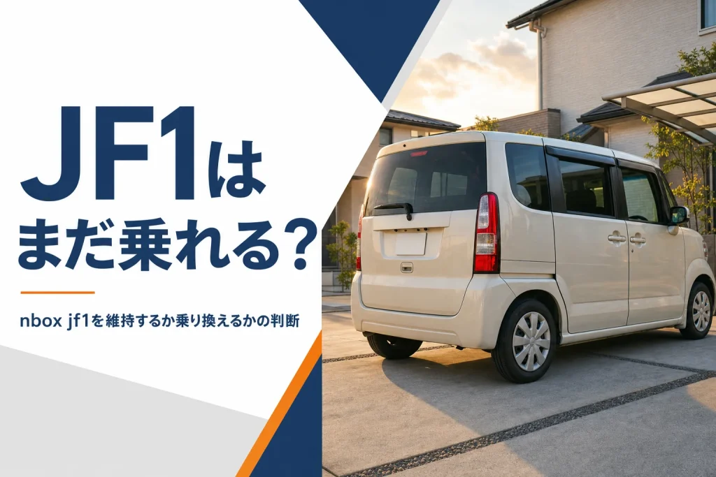 自宅の駐車場に停まる初代N-BOXのイメージ