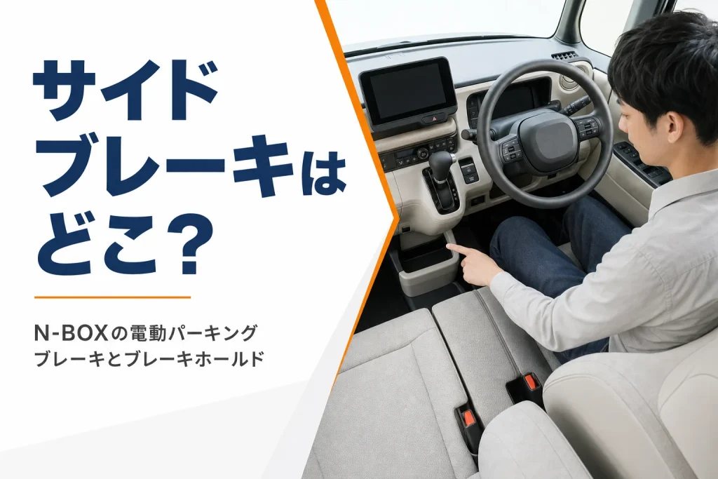 シフトレバー近くに並ぶパーキングブレーキのスイッチ