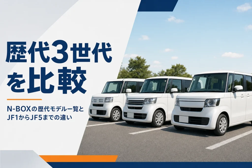 N-BOXの歴代3世代が並んだイメージ